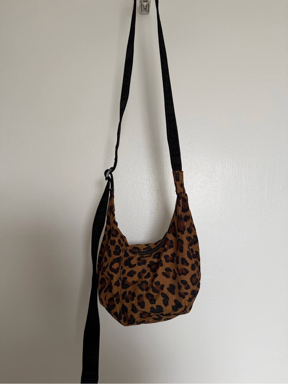 Leopard Print Crossbody Shoulder Bag - Brown